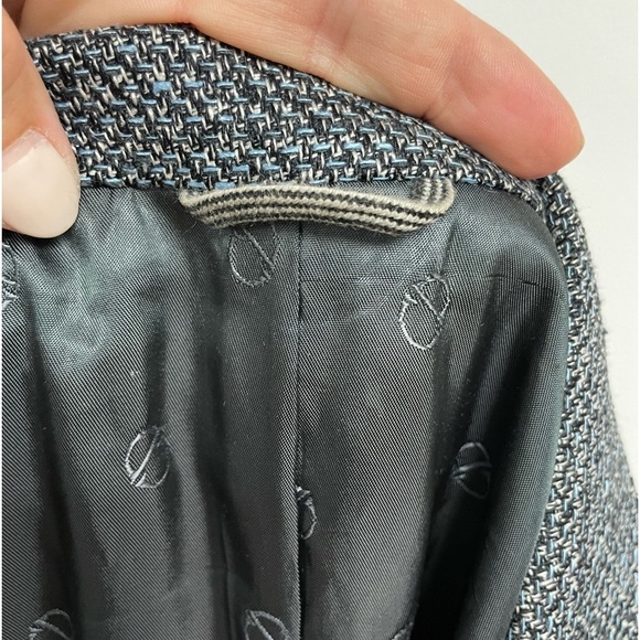 Christian Dior Men’s Tweed Blazer light blue, cream, black Tailored Vintage - Picture 6 of 16